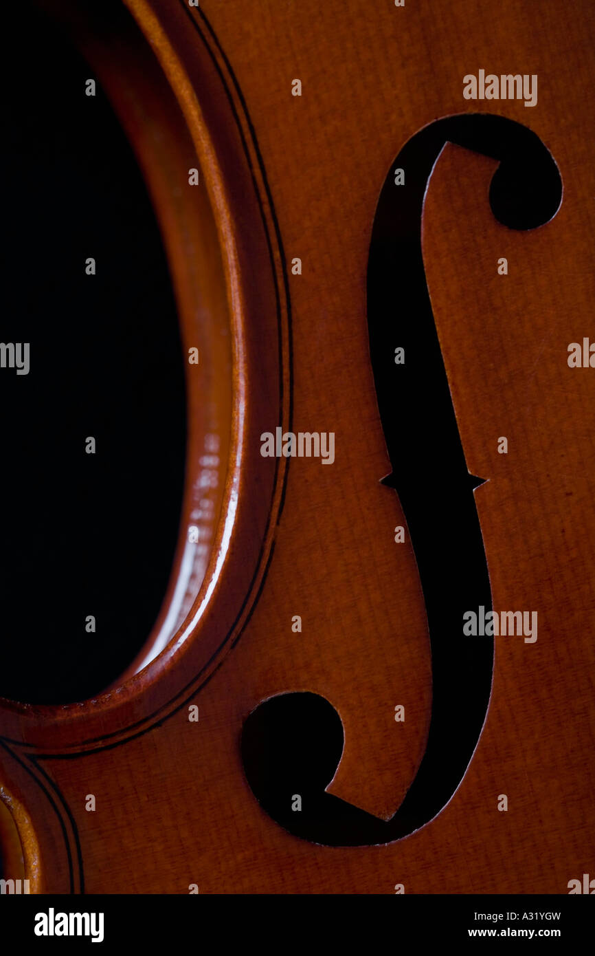 Dettaglio di un violino Foto Stock