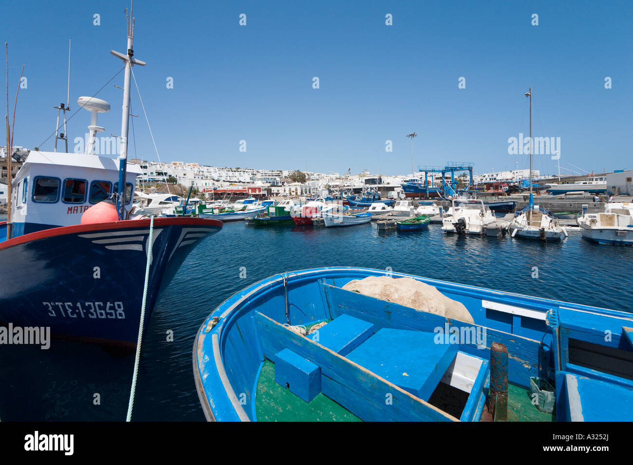 Città vecchia porto, El Varadero, Puerto del Carmen, Lanzarote, Isole Canarie, Spagna Foto Stock