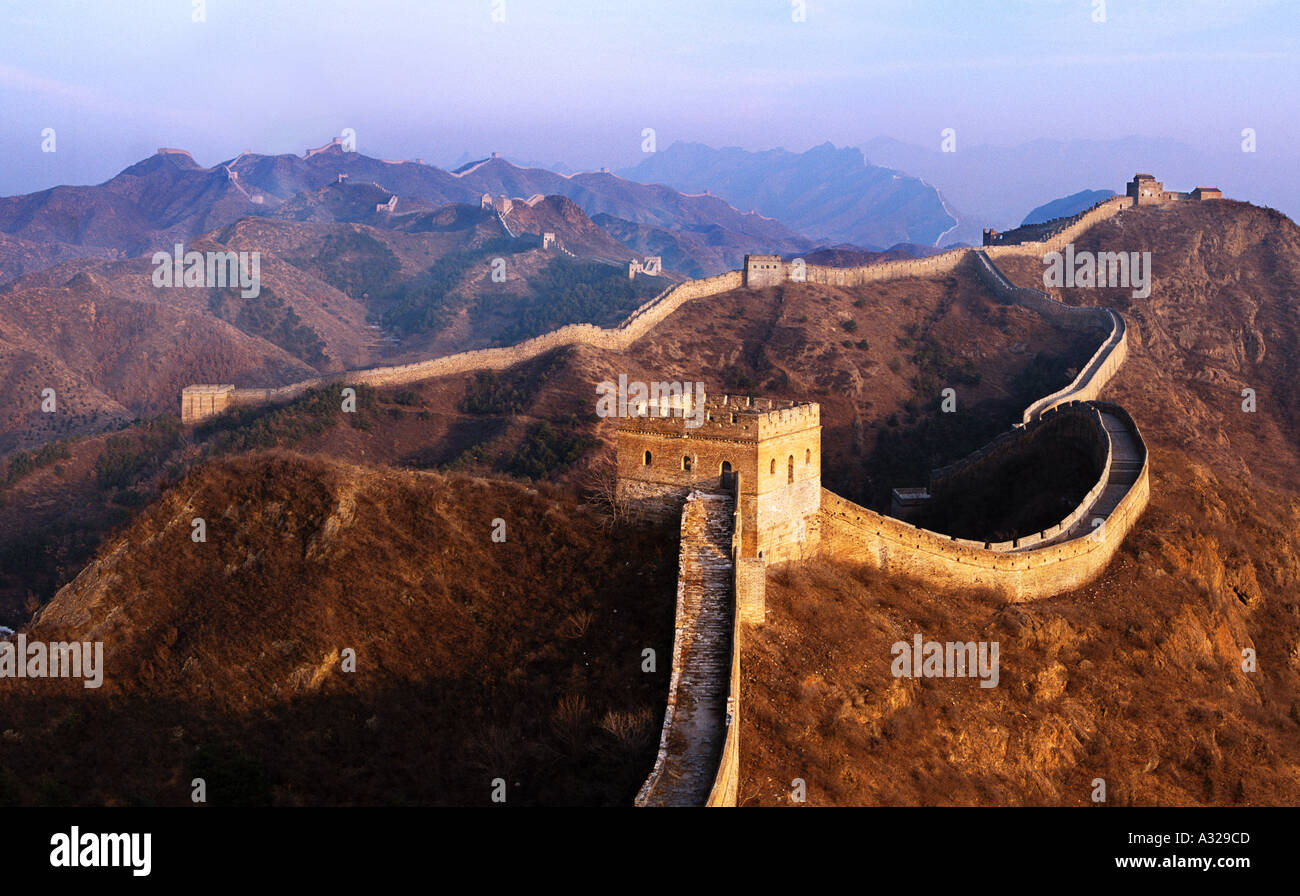 La Grande Muraglia della Cina vicino Pechino CINA Foto Stock