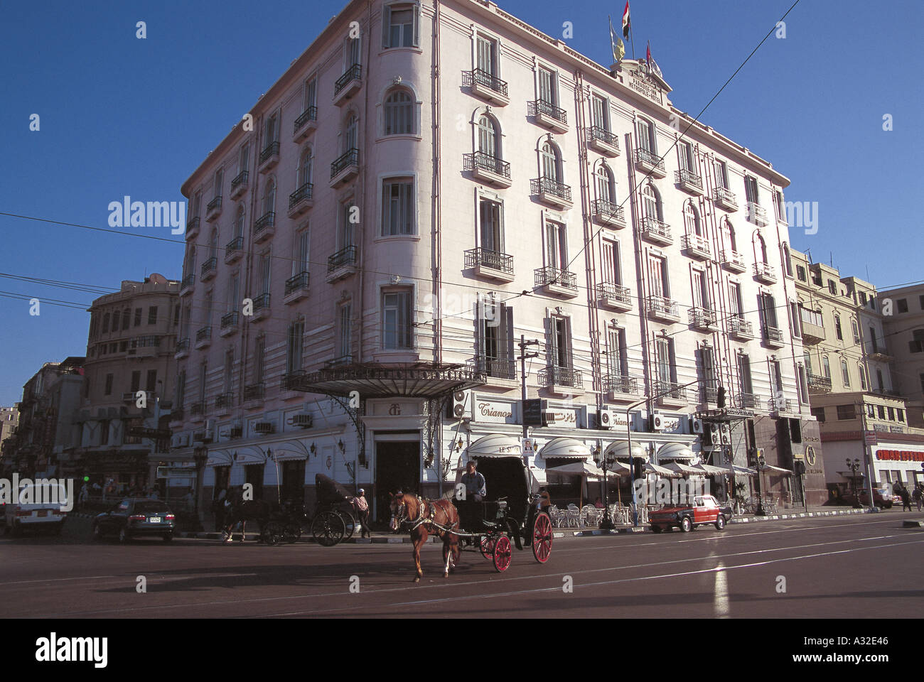 Trianon, famoso caffè degli anni '30 ad Alessandria, Egitto Foto Stock