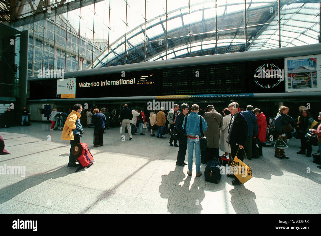 Waterloo International Terminal del treno, London, Regno Unito Foto Stock