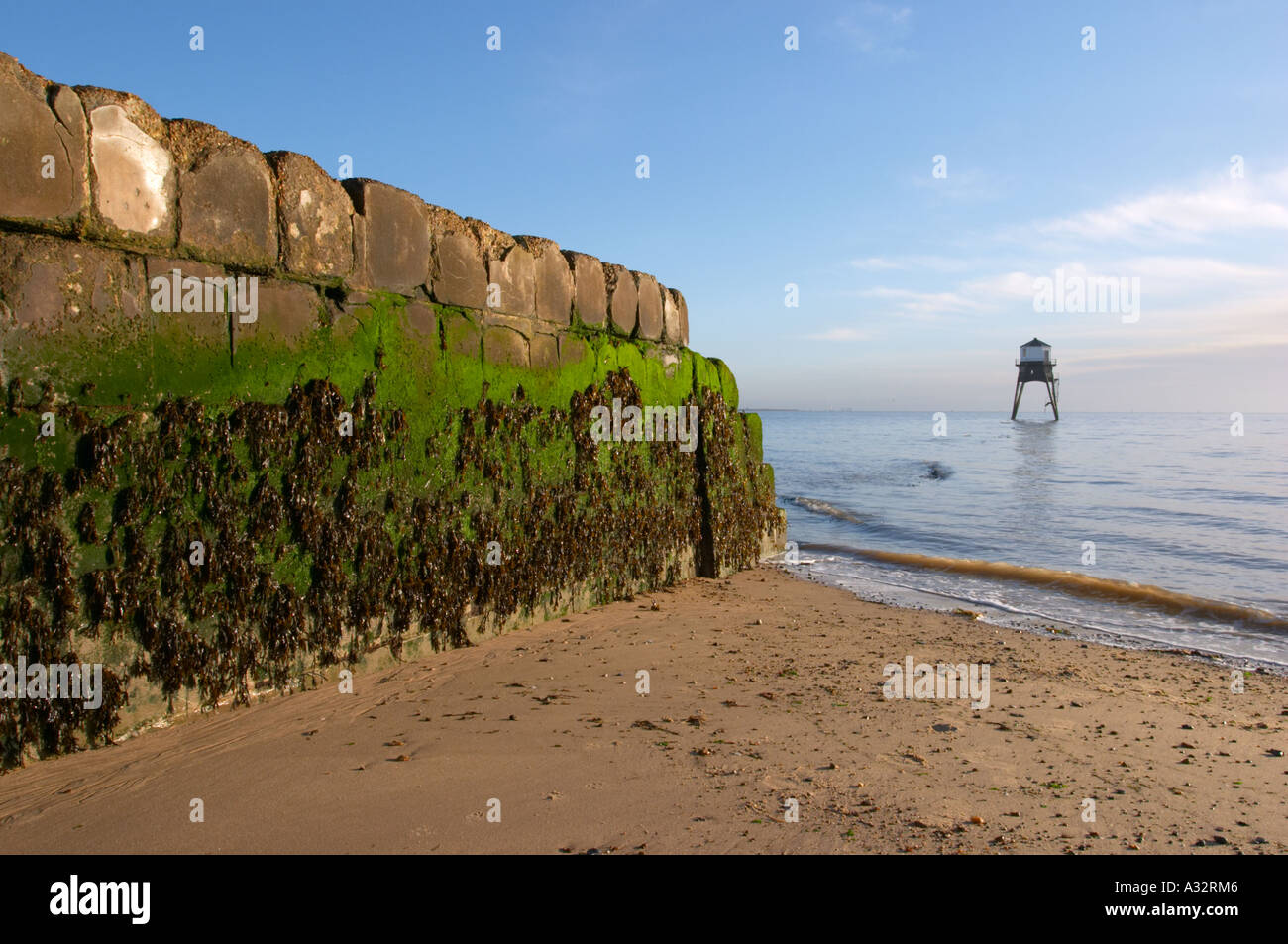 Xix secolo faro Dovercourt, Harwich Essex Inghilterra Foto Stock