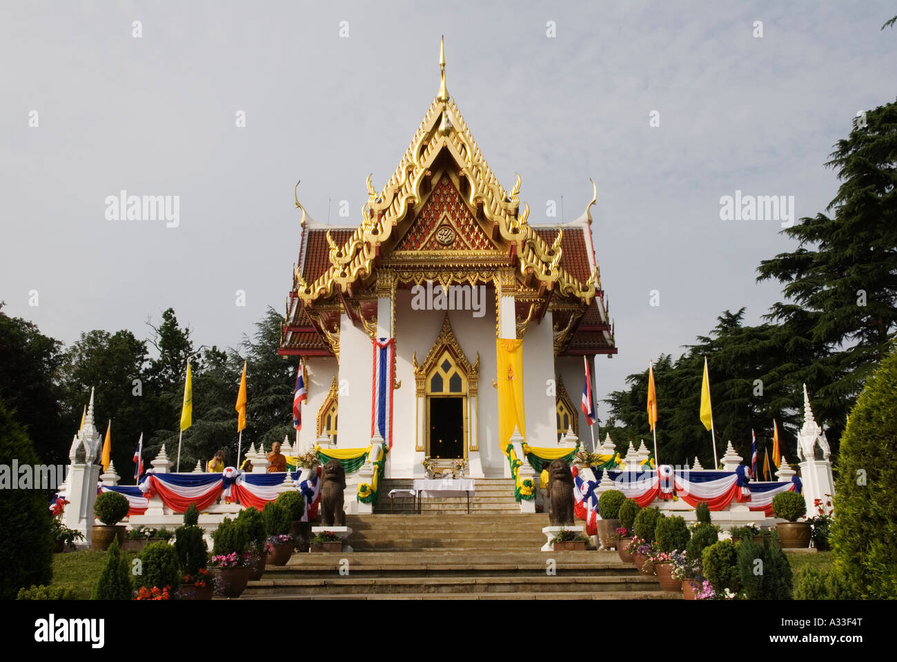 Wat BUDDHAPADIPA tempio buddista Wimbledon Londra SW19 Inghilterra Foto Stock