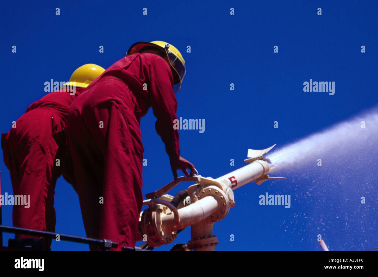 I vigili del fuoco in Arabia Saudita Foto Stock