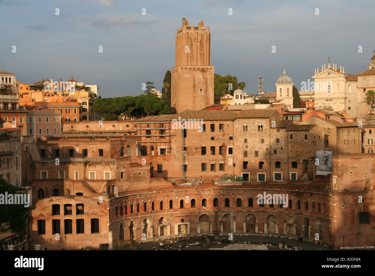 Mercati di Traiano nel cuore dell antica Roma, lazio, Italy Foto Stock