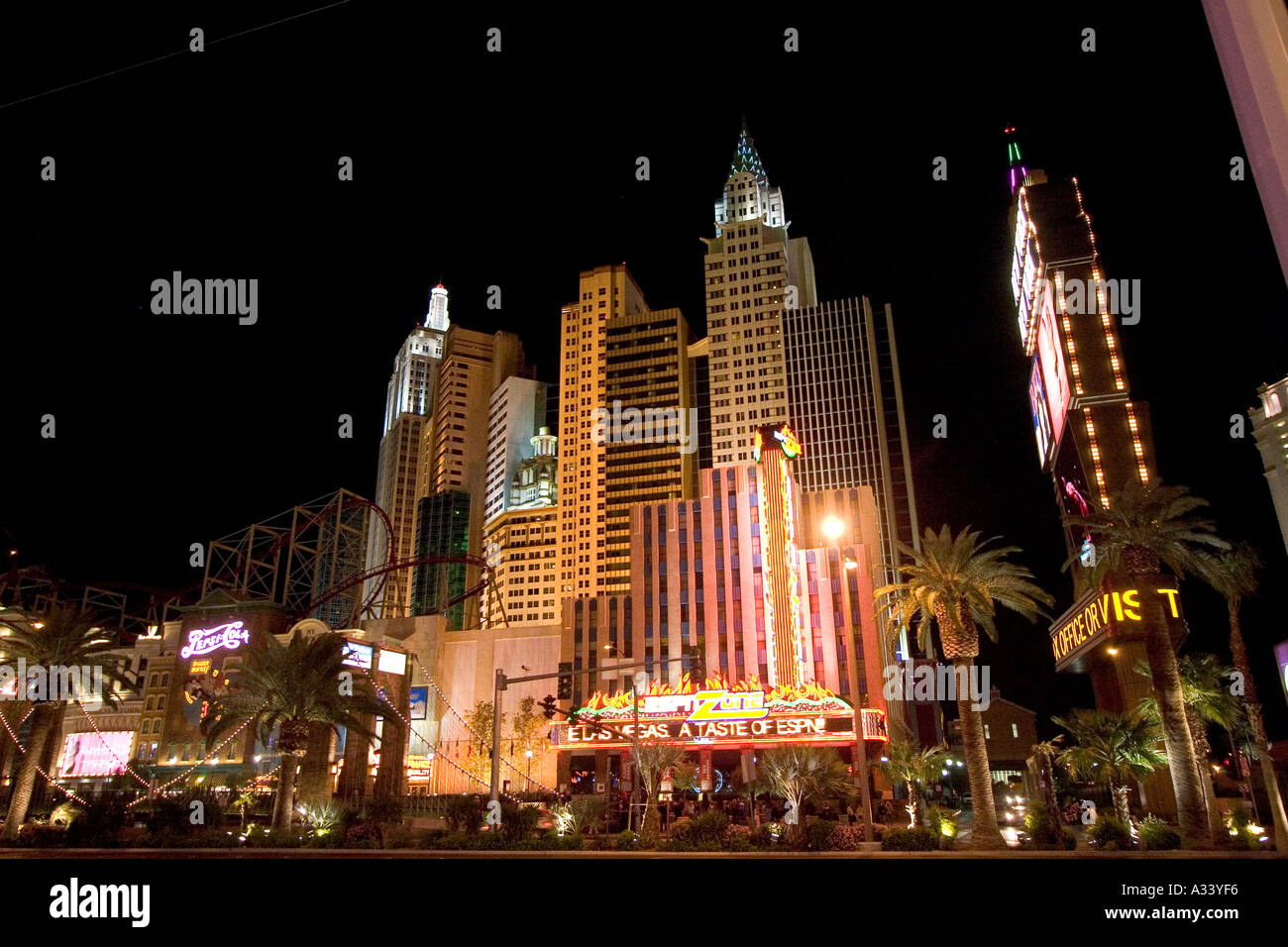 New York New York Hotel and Casino Las Vegas NV Nevada USA Foto Stock