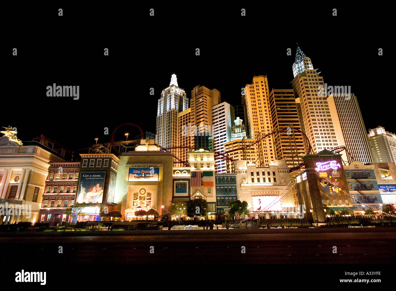 New York New York Hotel and Casino Las Vegas NV Nevada USA Foto Stock