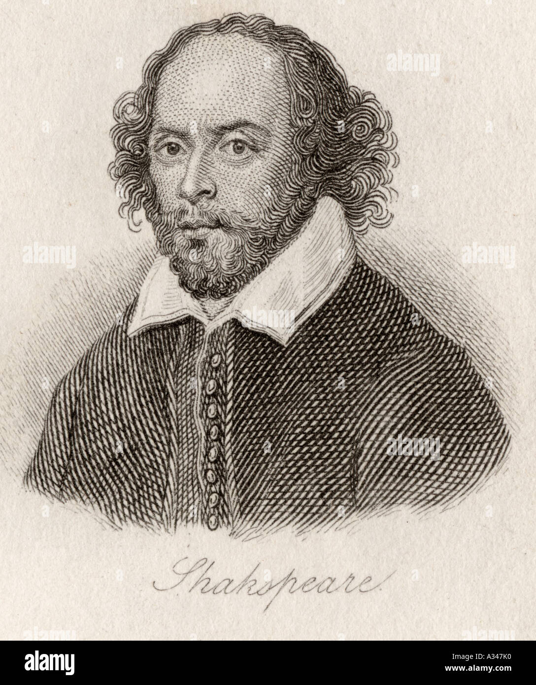 William Shakespeare,1564 -1616. Poeta inglese, drammaturgo, drammaturgo e attore. Foto Stock