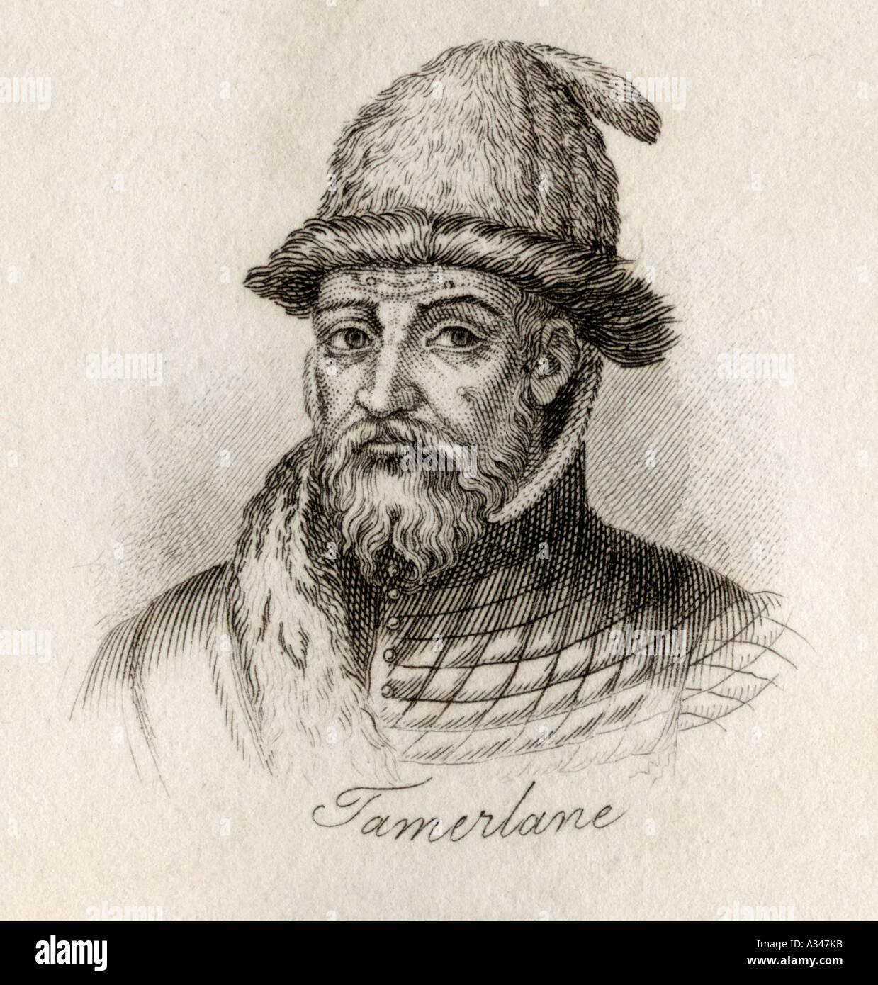 Shuja-ud-din bin Timur Barlas Taraghay, 1336 - 1405. Turco-Mongol conquistatore ed il fondatore dell'Impero Timurid in Persia e Asia centrale. Foto Stock