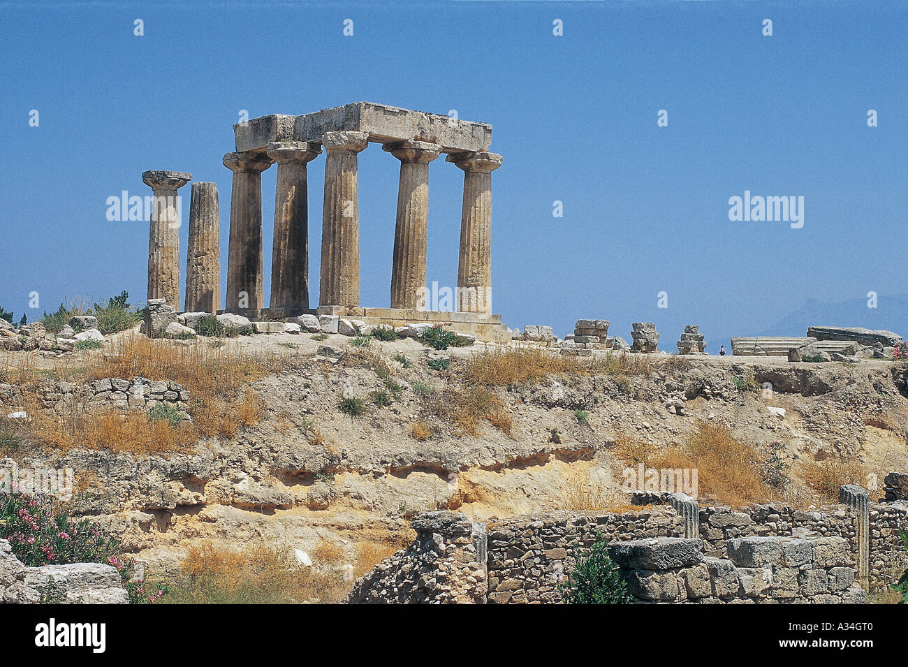 Un antico rudere in day time Foto Stock