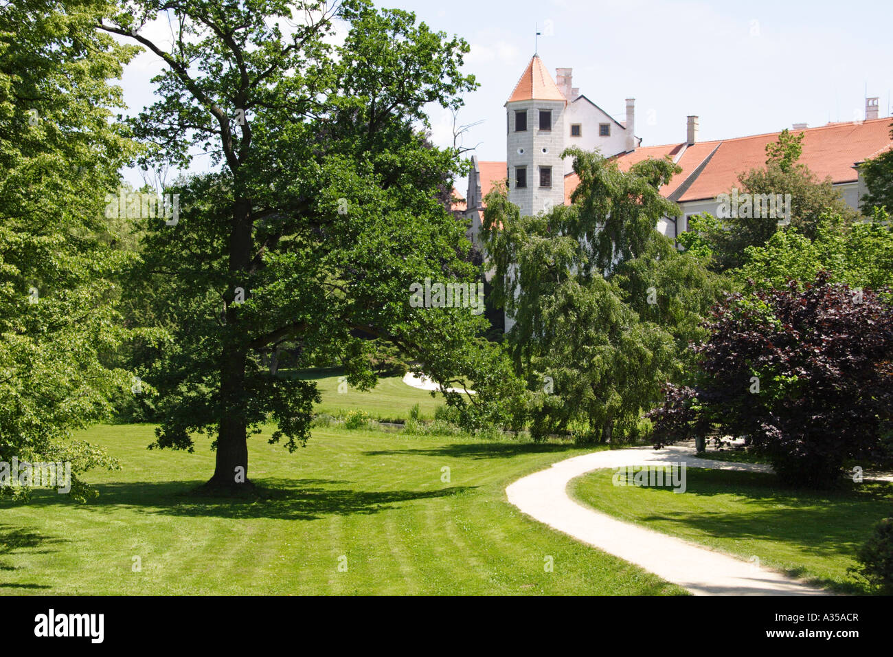 Telc nella Repubblica Ceca è un sito Patrimonio Mondiale Foto Stock