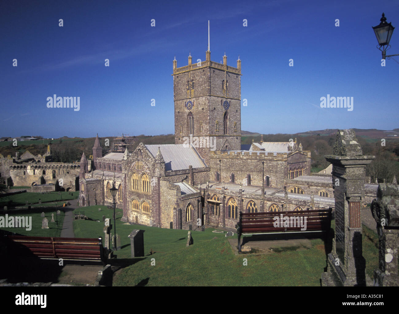 San Davide s cattedrale Saint David s Galles Regno Unito Foto Stock