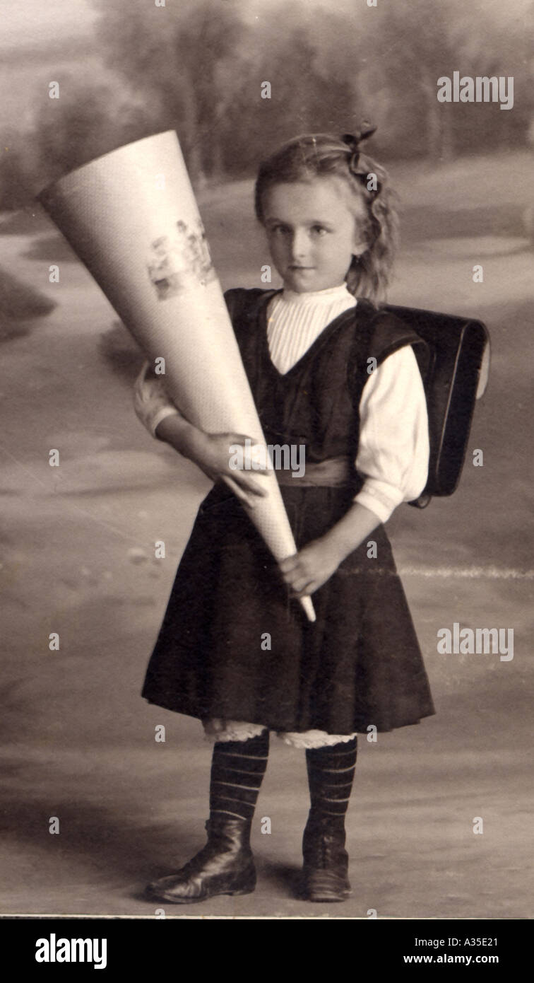 Primo giorno di scuola Foto Stock