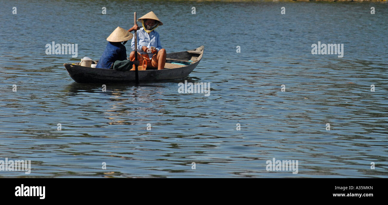 Thu Bon River Hoi An Vietnam Foto Stock
