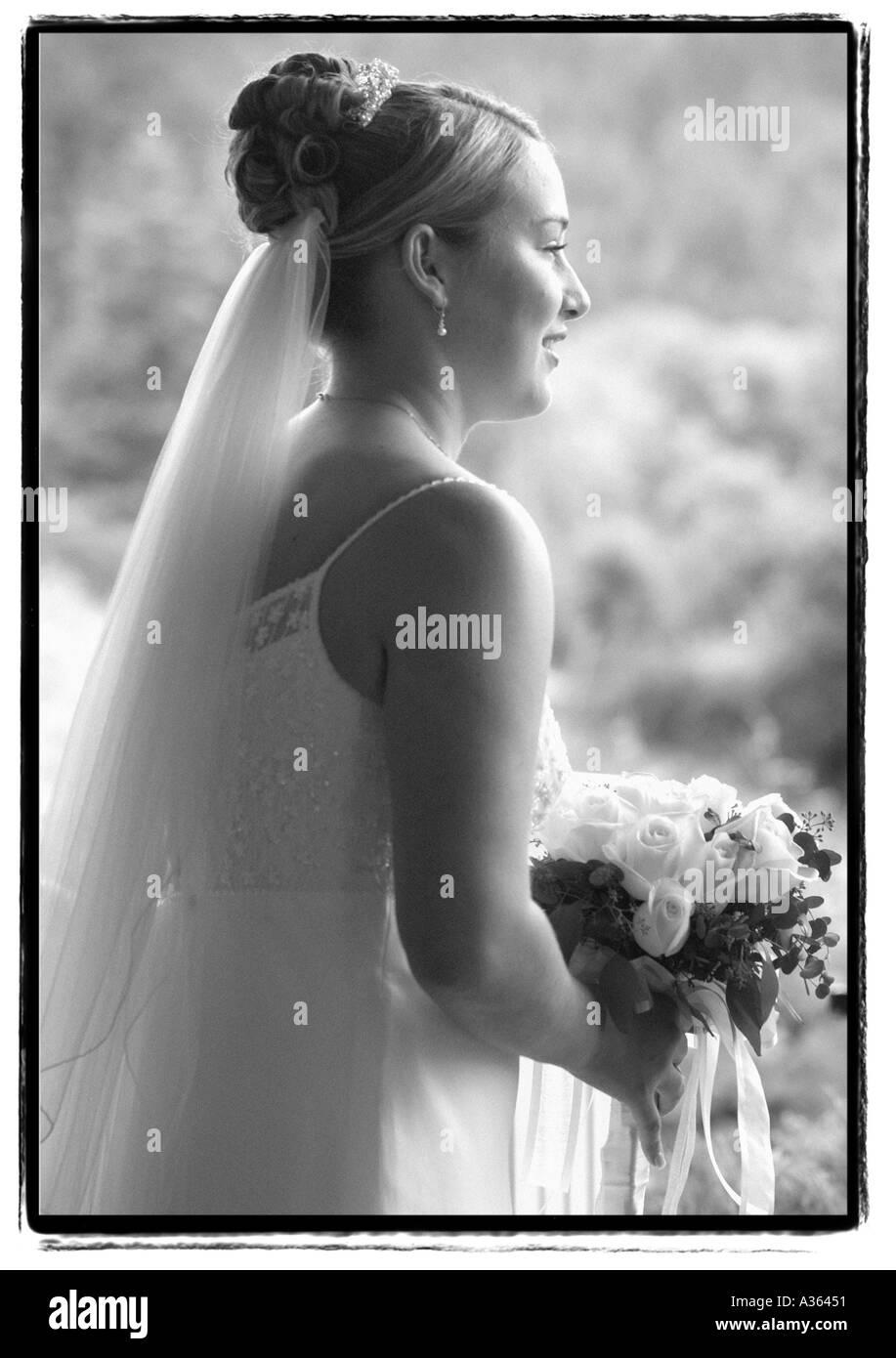 Sposa veglia in attesa Foto Stock