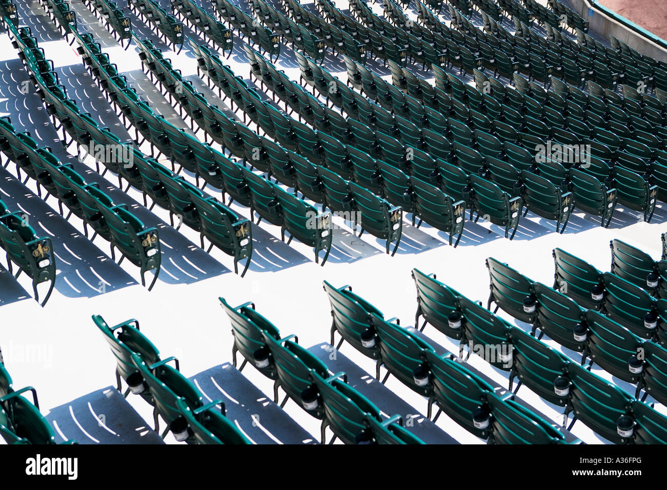 Posti a sedere stile stadio, sedi Foto Stock