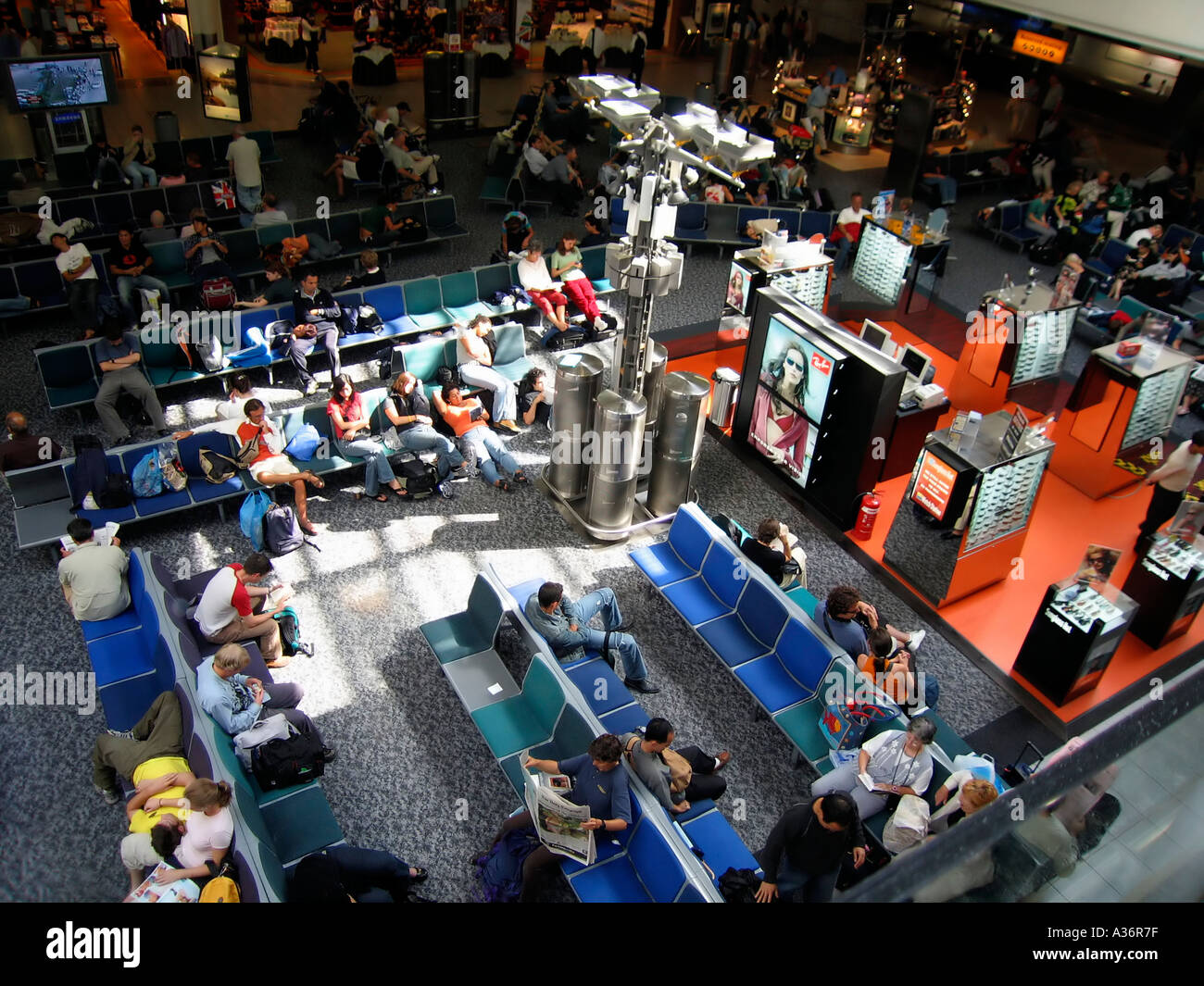 Heathrow Airport Terminal Lounge Foto Stock