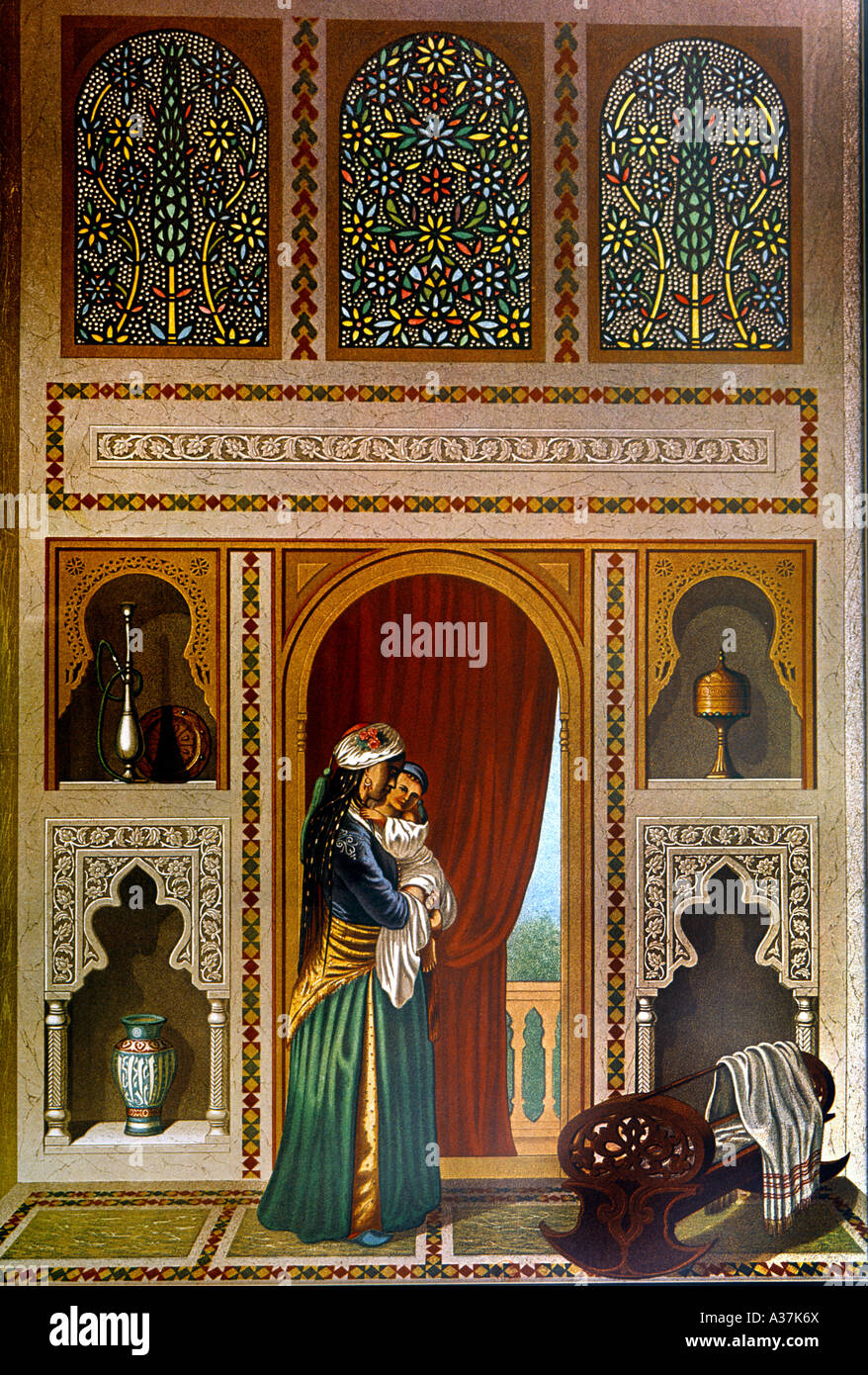 Sidi Yussuf Adami casa stanza per la Balia Cairo Egitto del XVII secolo Foto Stock Sidi Yussuf Adami casa stanza per la Balia Cairo Egitto del XVII secolo Foto Stock