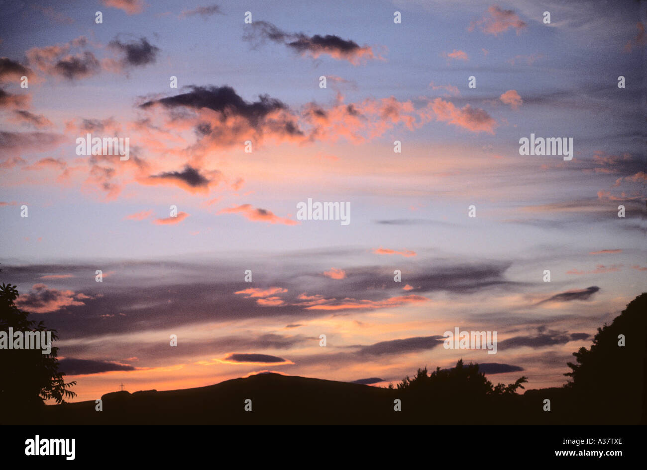 Nuvole al tramonto Foto Stock