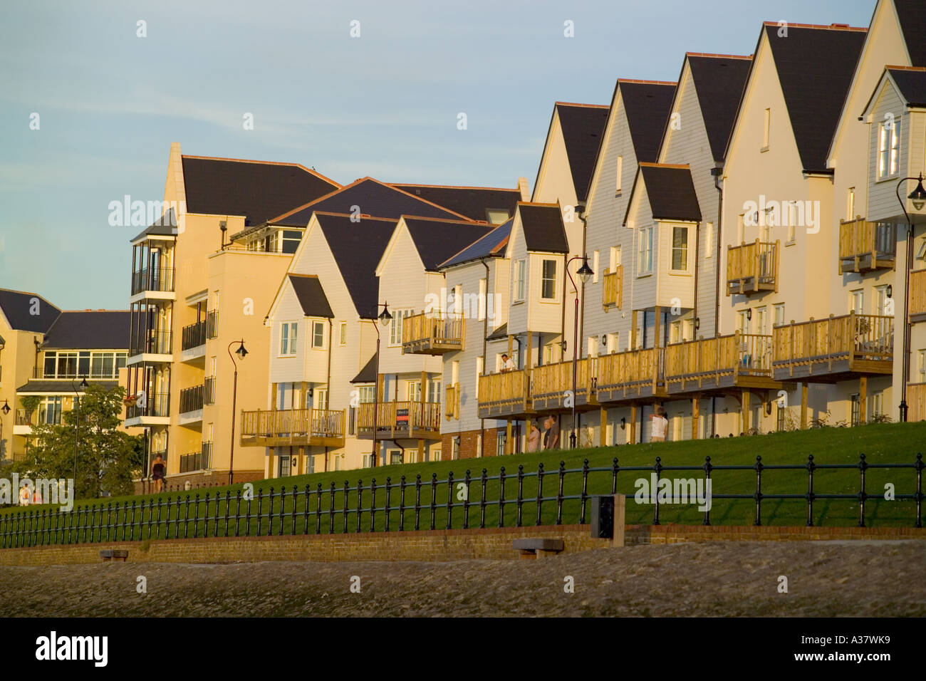 Nuovo sviluppo di alloggi a Ingress Park Greenhitthe Kent Foto Stock