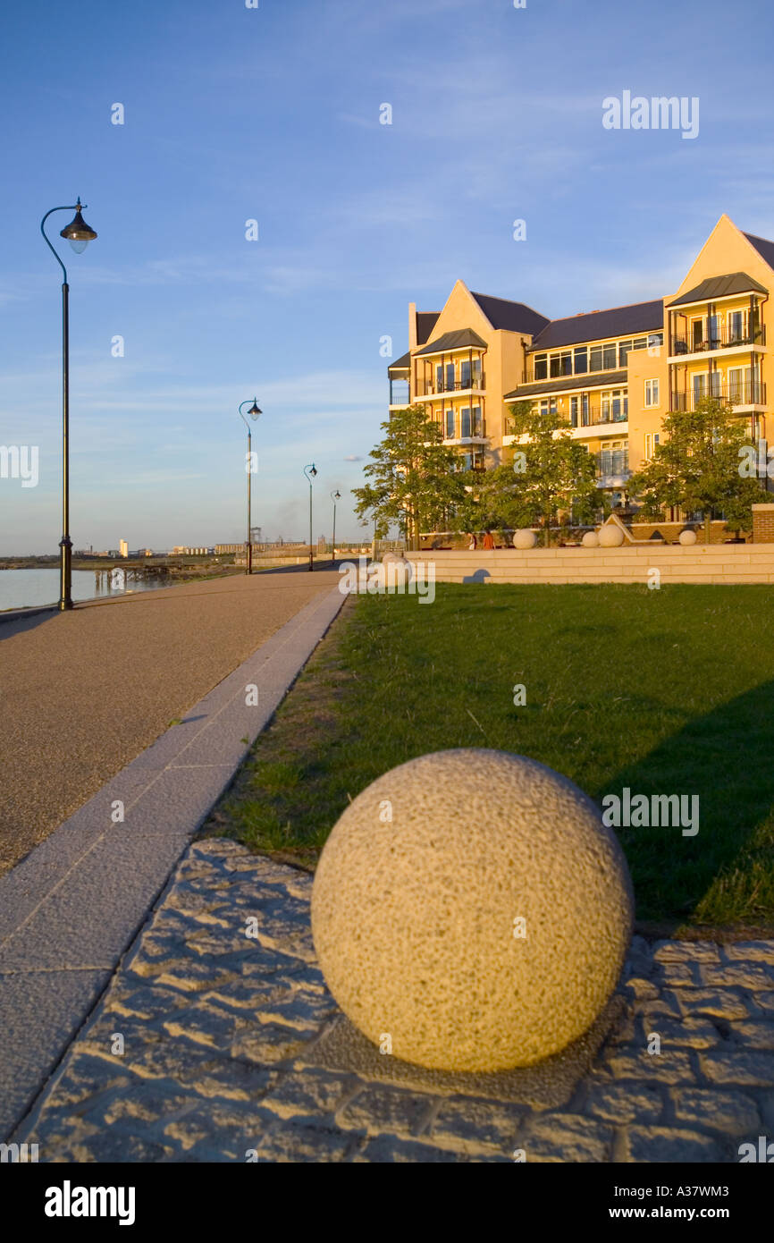 Nuovo sviluppo di alloggi a Ingress Park Greenhitthe Kent Foto Stock