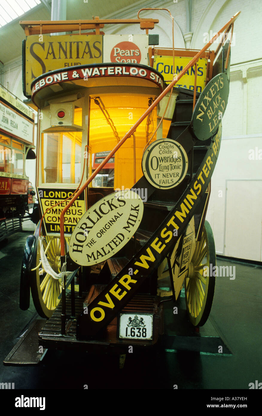 Victorian London Omnibus Foto Stock Victorian London Omnibus Foto Stock
