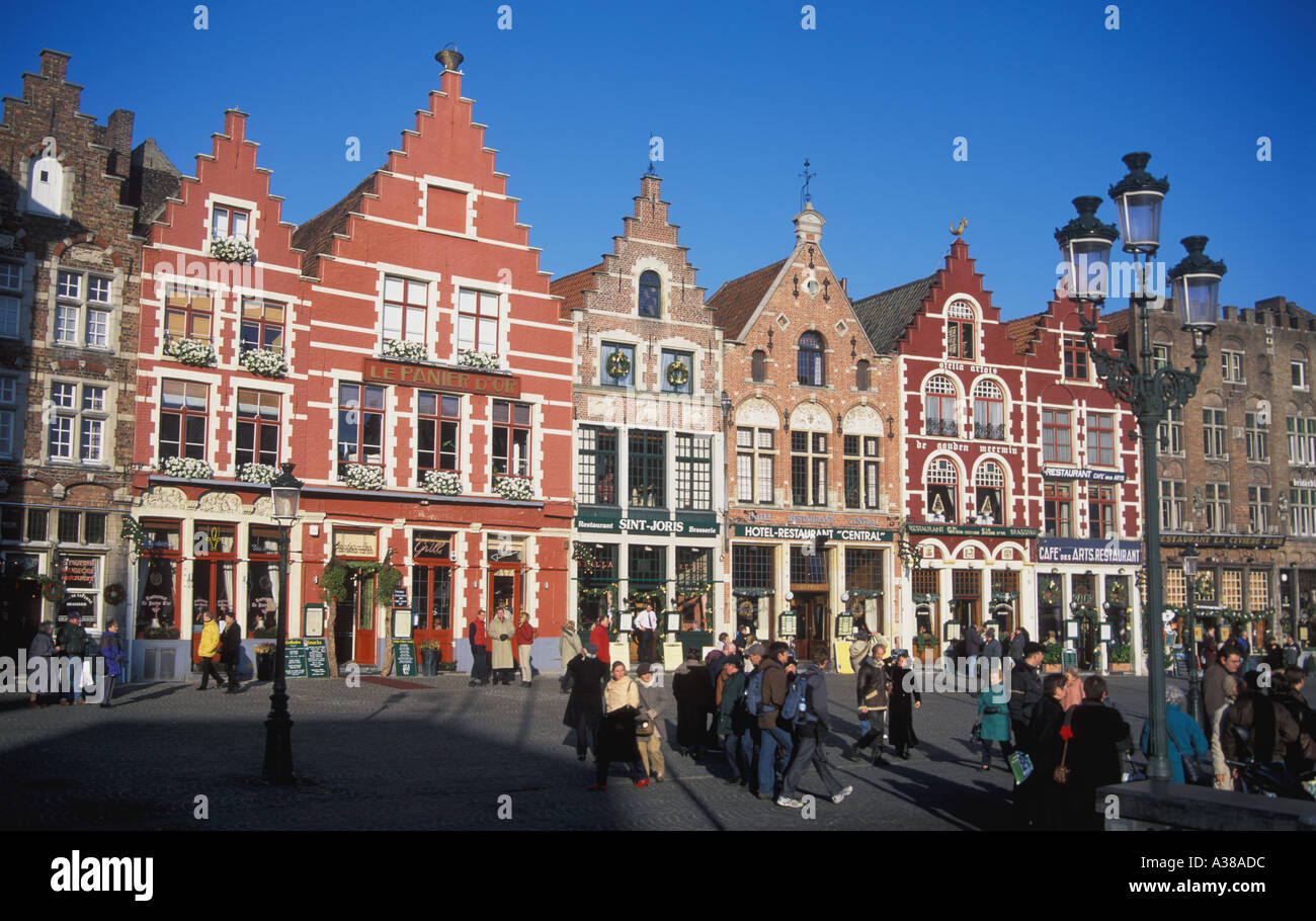 Belgio Bruges Markt natale Foto Stock