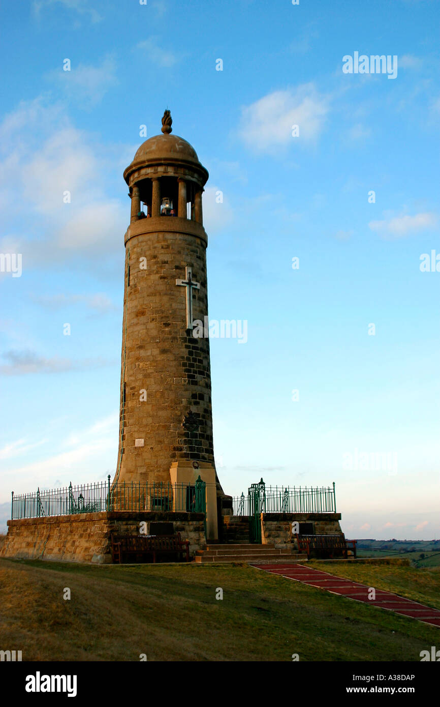 CRICH STAND Memoriale di guerra per il guardaboschi SHERWOOD REGGIMENTO DERBYSHIRE INGHILTERRA Foto Stock