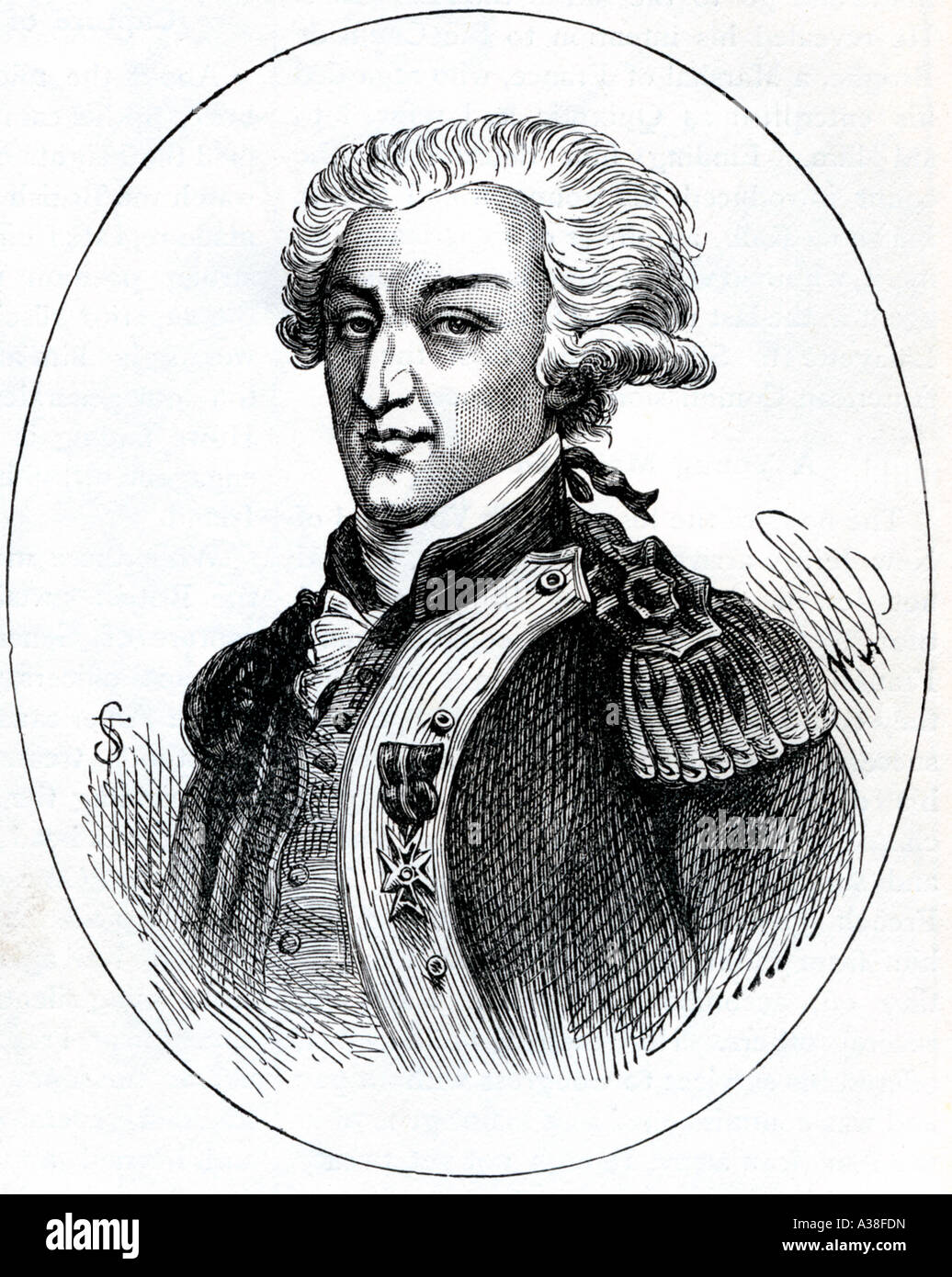 Il marchese de Lafayette Foto Stock