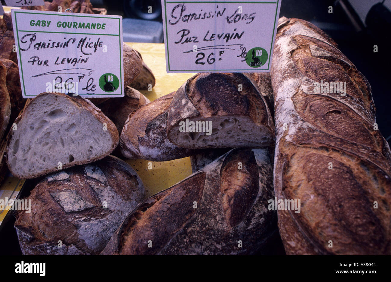 Pane di stallo mercato Apt Provence Francia Foto Stock