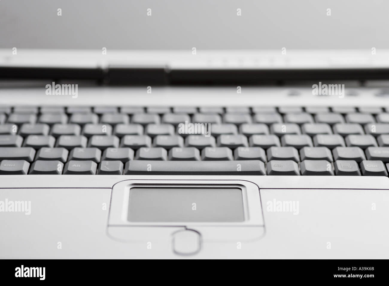 In prossimità di un computer lap top Foto Stock