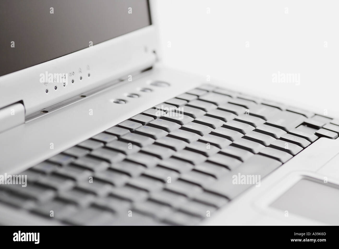 In prossimità di un computer lap top Foto Stock