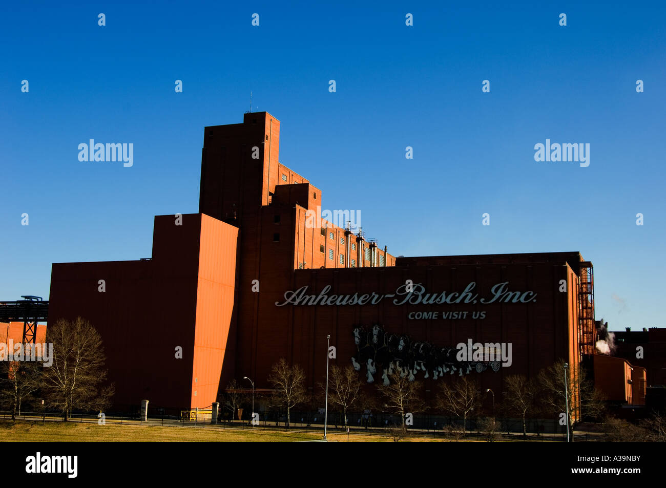 Horizental colpo di Anheuser-Busch Brewery in St.Louis nel Missouri USA Foto Stock