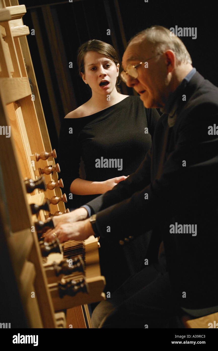 Una performance musicale Foto Stock