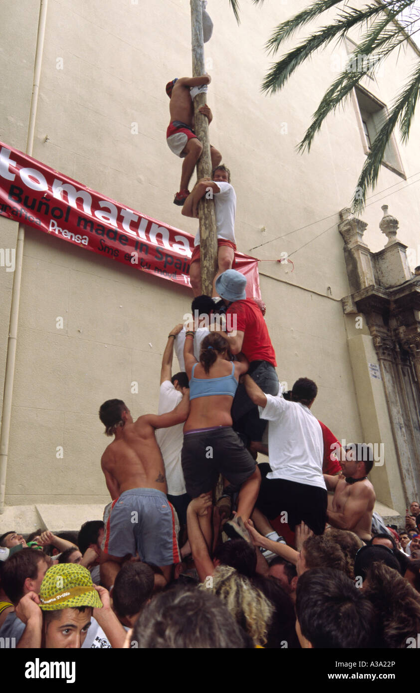 La Tomatina festival - Buñol, Valencia SPAGNA Foto Stock
