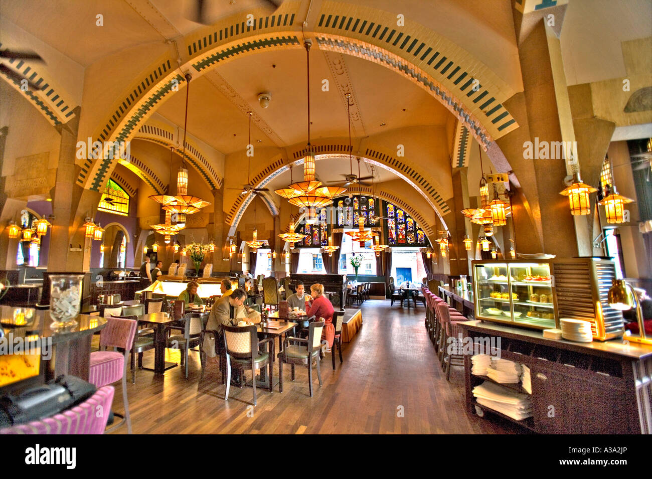 Magnifico 'art deco' ristorante 'American Hotel' in 'Amsterdam' Foto Stock