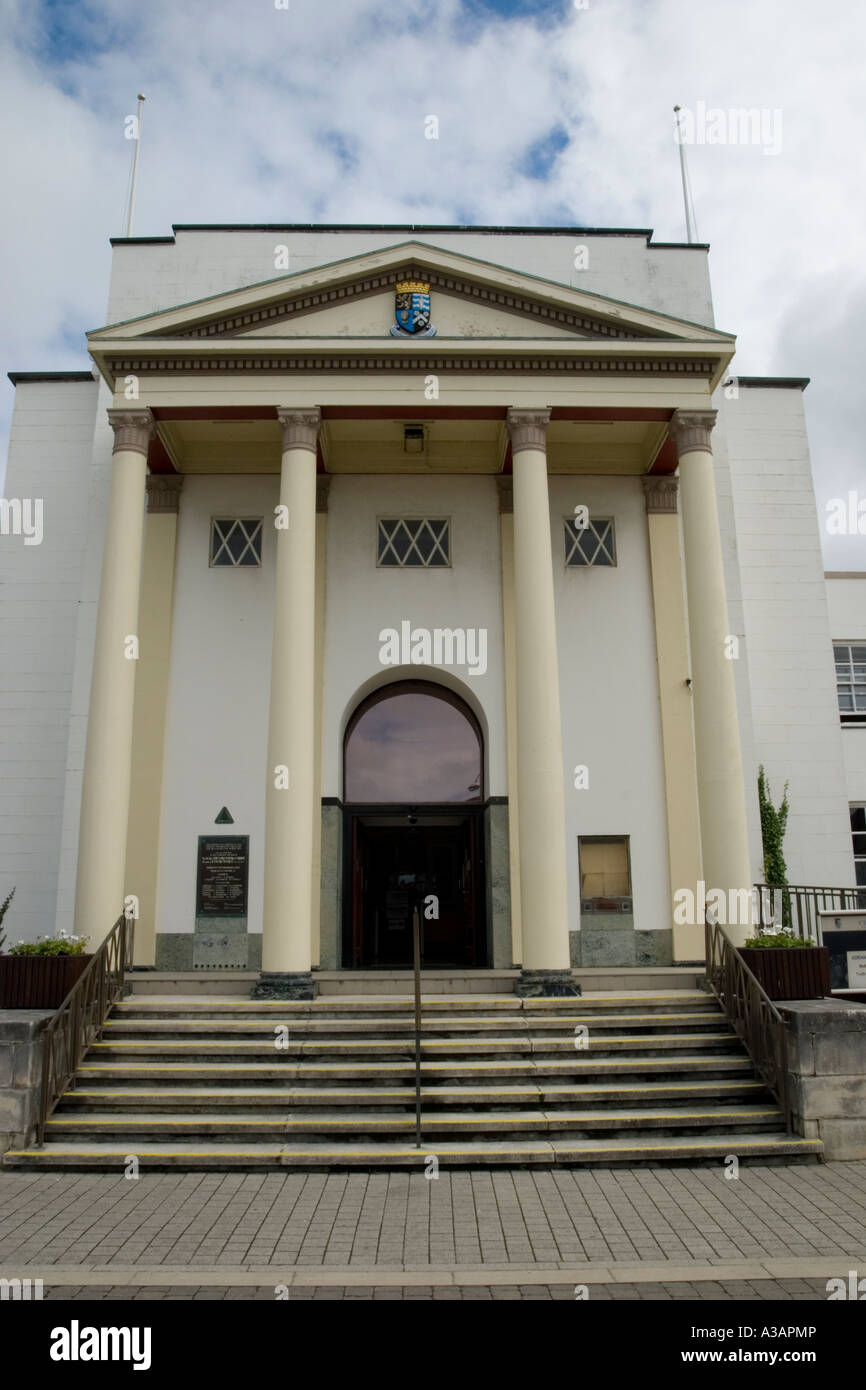 Aberystwyth Town Hall, Ceredigion, Galles. Foto Stock