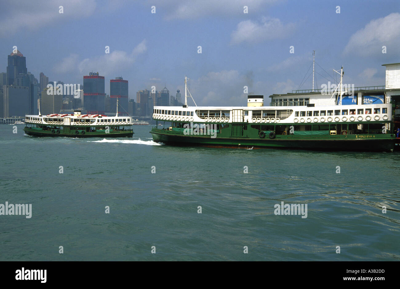 Lo Star Ferry Boats porto di Hong Kong Hong Kong Foto Stock