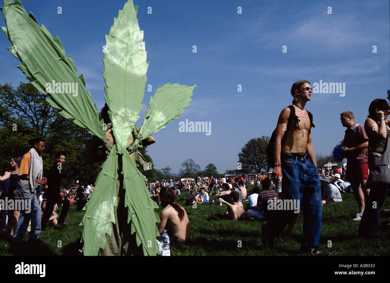 Festival di Cannabis Brockwell Park London Foto Stock