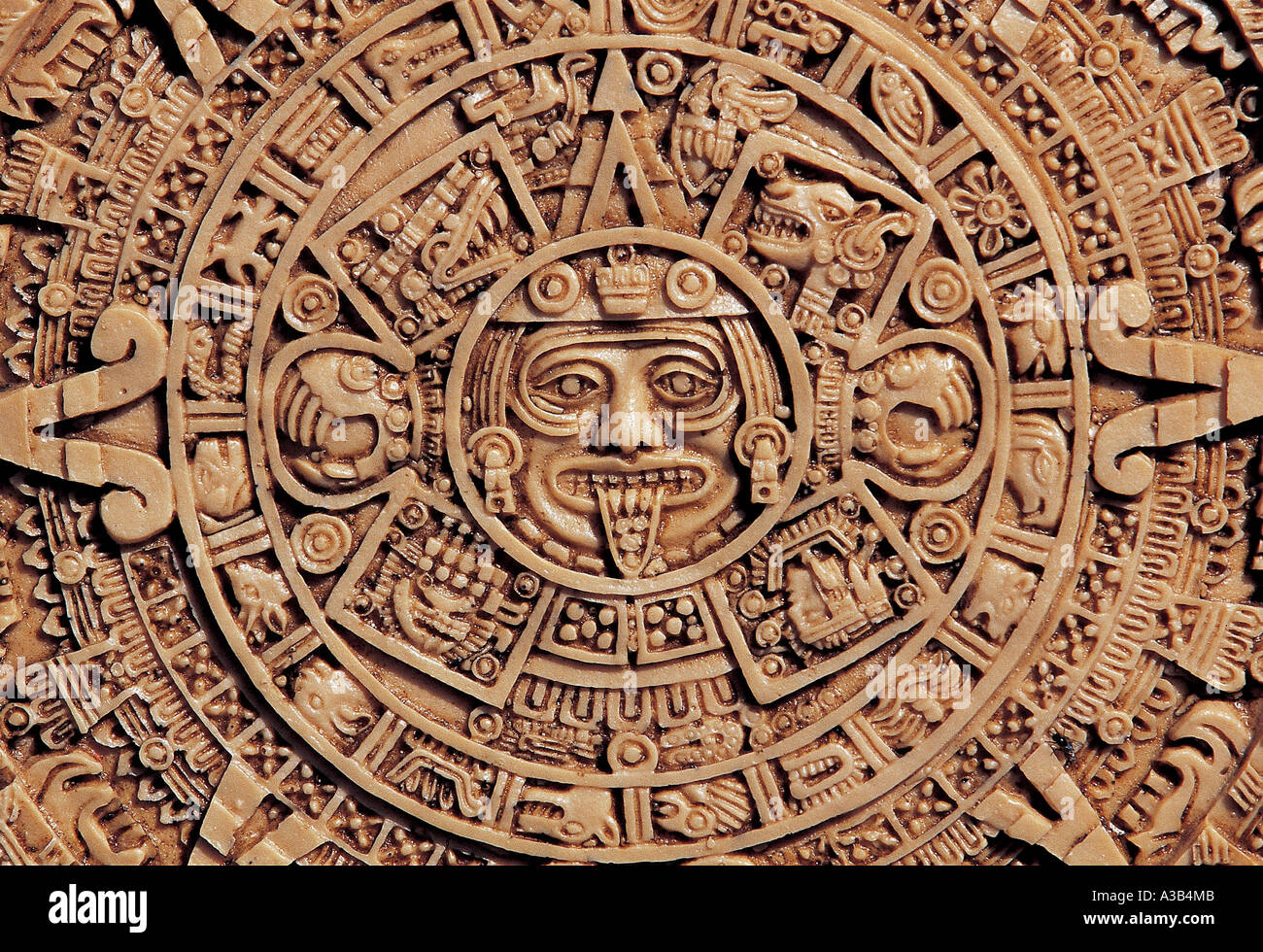 Scultura,Sud America,Messico,Teotihuacan,dio sole, Foto Stock