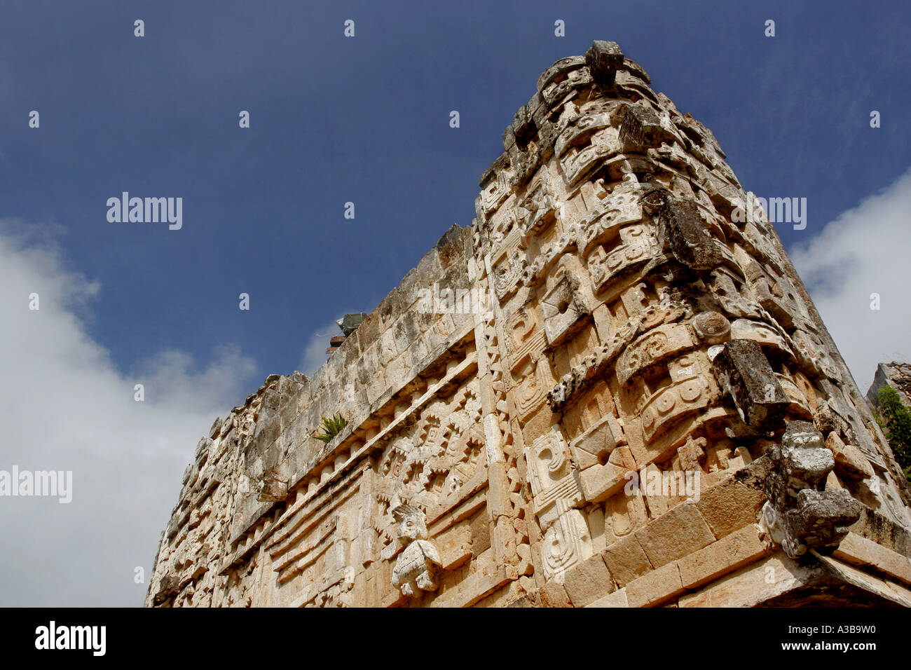 Dettagli del Uxmal rovine Maya Yucatan Messico Foto Stock