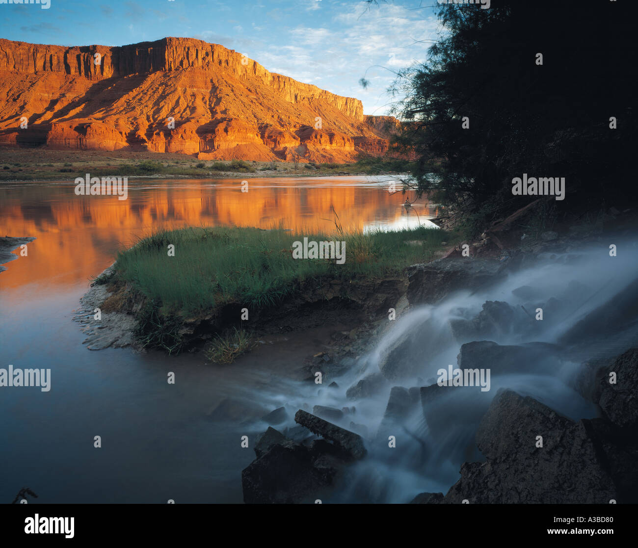 Una cascata nel fiume Colorado Utah Foto Stock