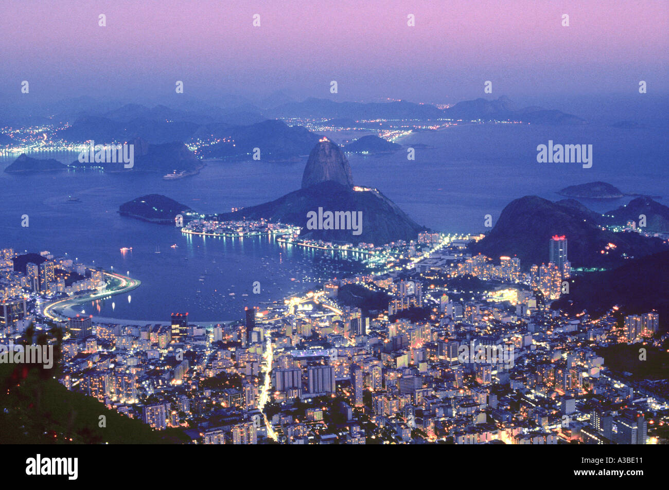 Pao de Azucar Rio de Janeiro in Brasile Foto Stock