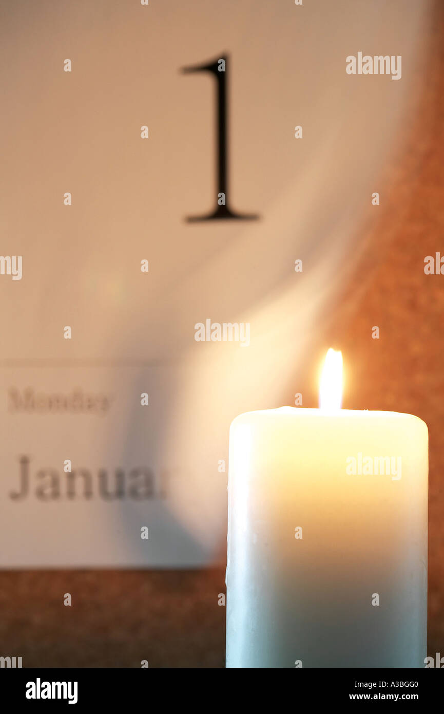 Cena a lume di candela a rasserenare calandra Foto Stock