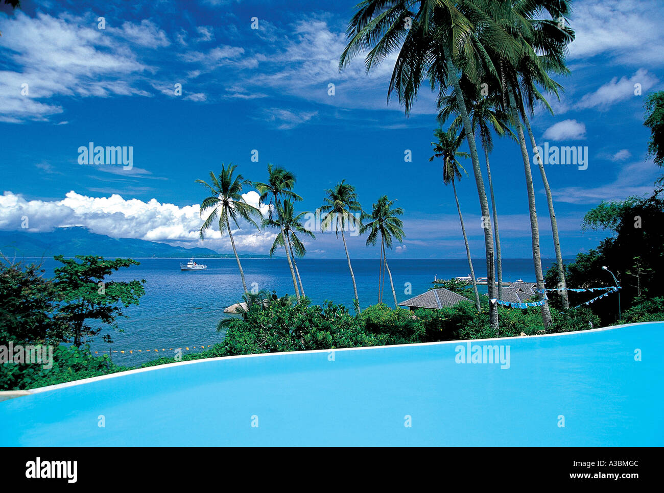 Filippine.Palawan provincia,resort,Palm,mare,SKY,c Foto Stock