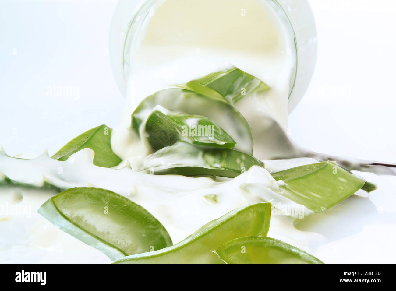 Aloe Vera Yogurt Foto Stock