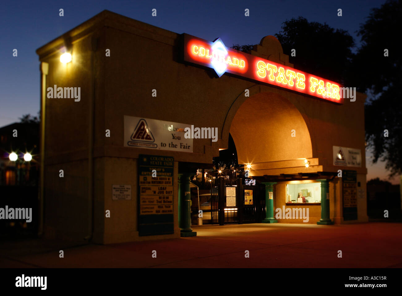 Ingresso principale di Colorado State Fair Grounds Foto Stock