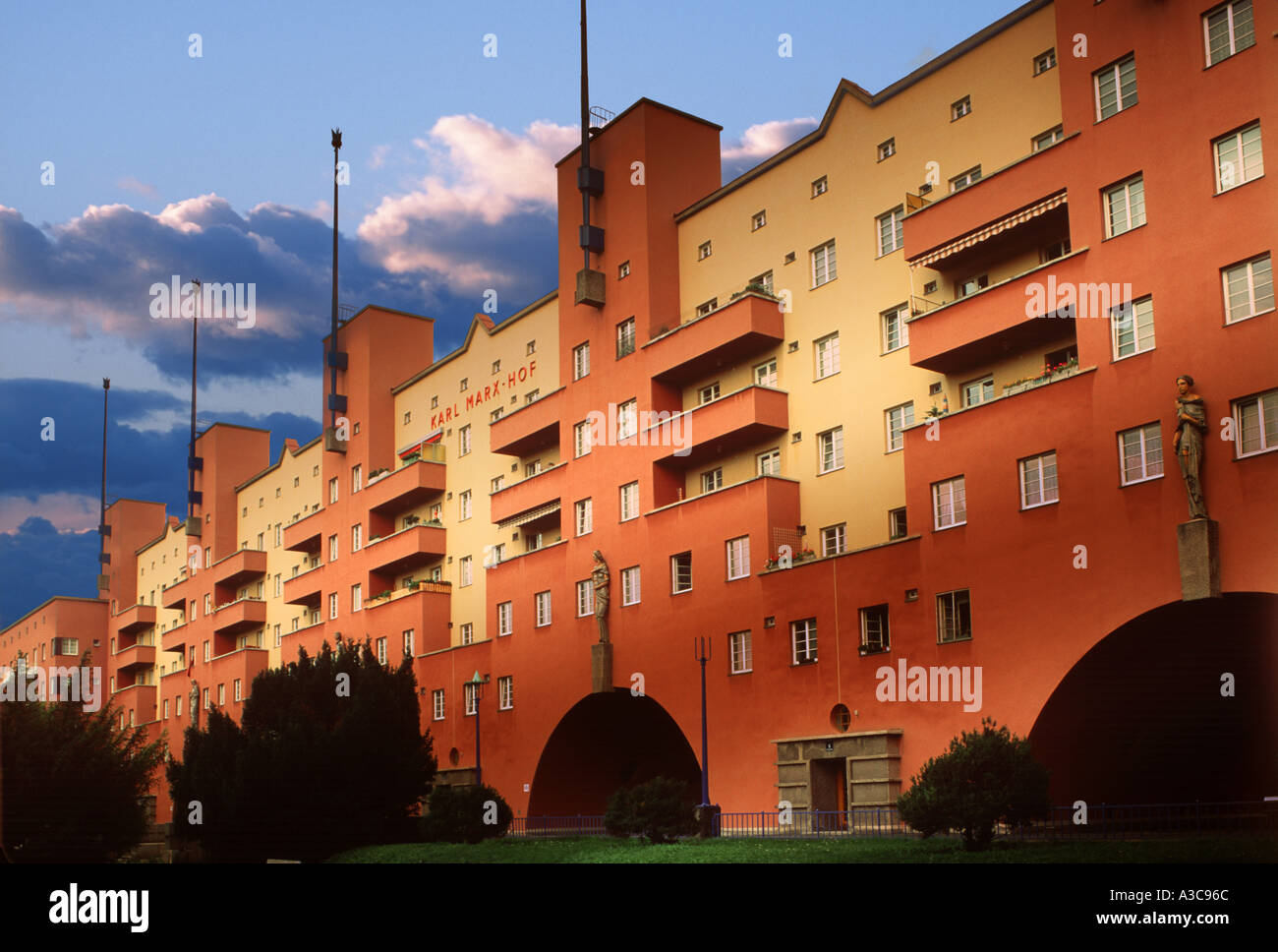 Karl Marx edificio Hof Vienna Austria Foto Stock