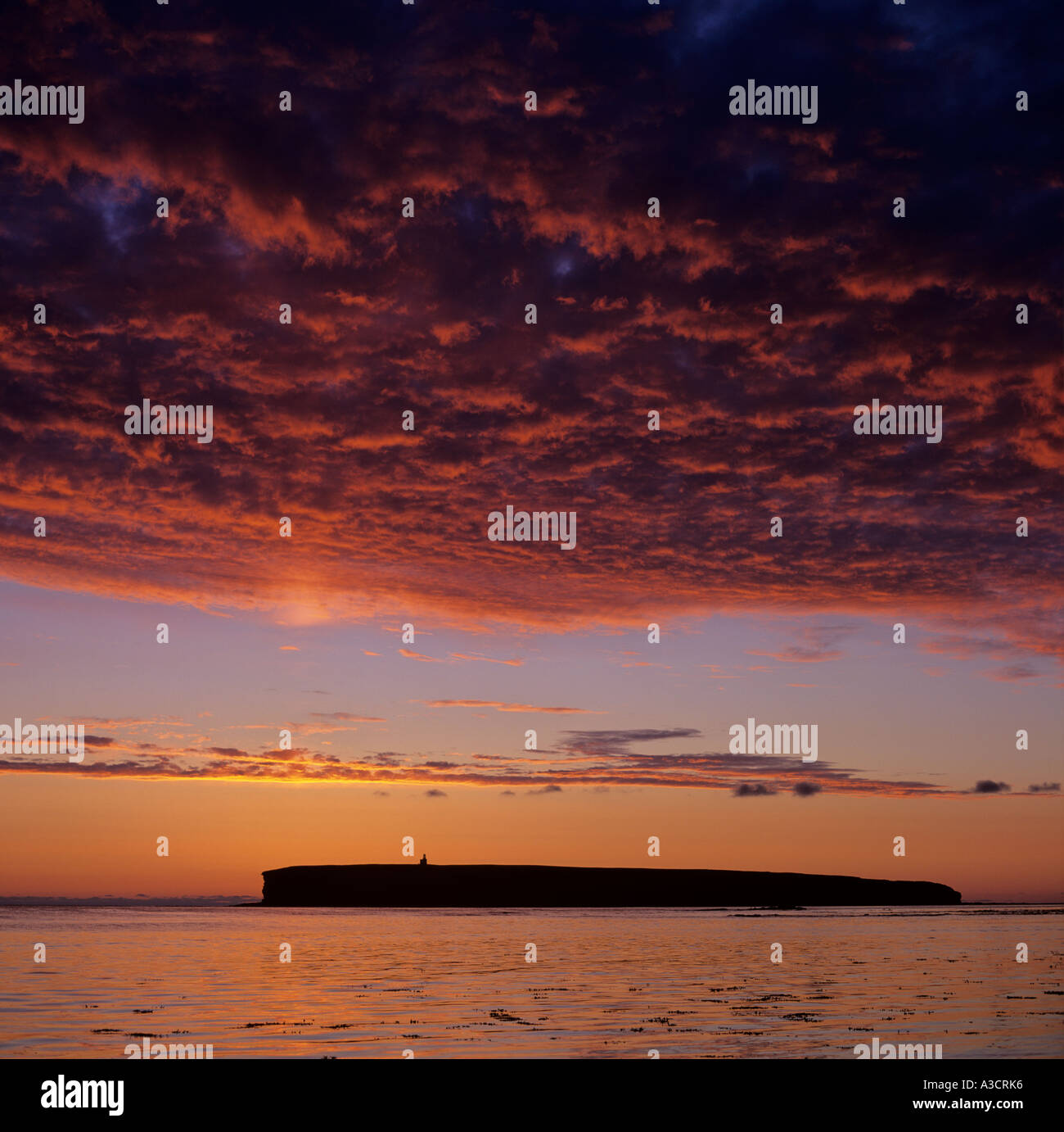 Orkney tramonto,Birsay,Orkney. Foto Stock