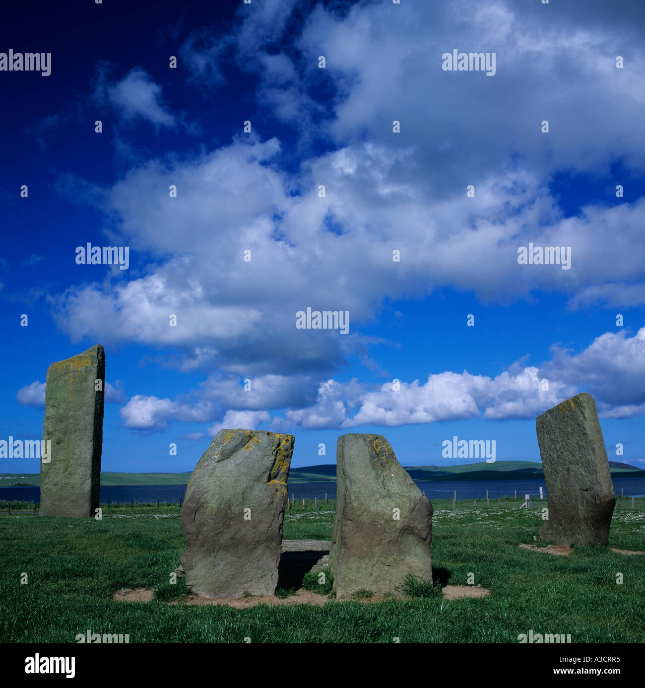 Le pietre di Stenness, Orkney. Foto Stock